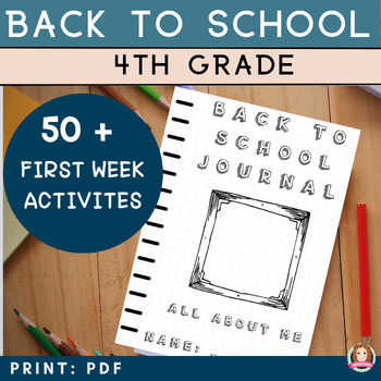 Preview of 4th Grade Back to School Activities Worksheets | Ice Breakers | All About Me