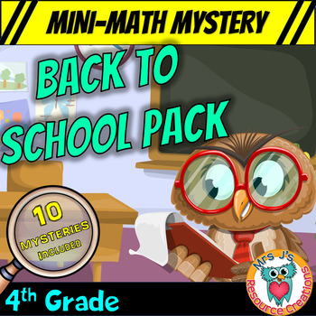 Preview of 4th Grade Back to School Math Mini Mysteries Activities - Morning Work