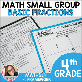 Preview of 4th Grade Basic Fractions Small Groups Plans & Work Mats - RTI Intervention