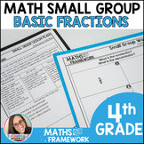 4th Grade Basic Fractions Small Groups Plans & Work Mats -