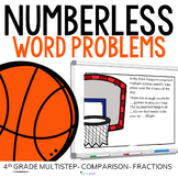 4th Grade Basketball Numberless Word Problems Multistep, F