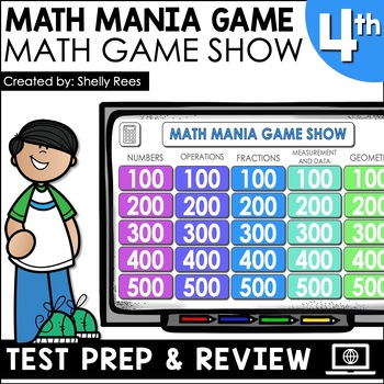 Preview of 4th Grade Math Review Game Show 4th Grade Math Test Prep End of Year Math Review