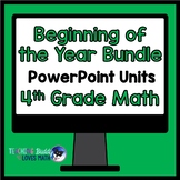Beginning of the Year Math Unit 4th Grade Bundle Distance 