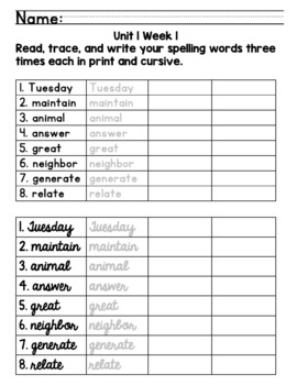 Preview of 4th Grade Benchmark Workshop Spelling and Vocabulary Activities Unit 1