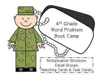 4th Grade Bootcamp - Multiplication Structures Equal Groups Matching Game