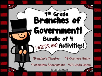 Preview of 4th Grade Branches of Government Bundle of Hands on Activities!