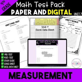 Preview of Measurement Math Test Bundle {4th Grade Unit 7}