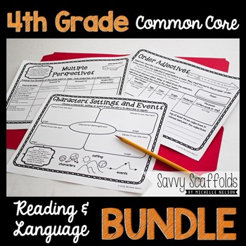 Preview of 4th Grade Reading and Language Graphic Organizers for Common Core