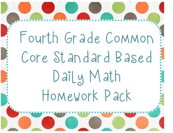 Preview of 4th Grade CCSS Math Homework Pack