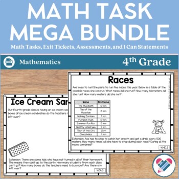 Preview of Math Bundle 4th Grade ALL Standards