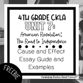 4th Grade- CKLA Unit 7 Cause and Effect Essay Guide and Example