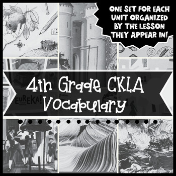 Preview of 4th Grade- CKLA Vocabulary Words*Units 1-8