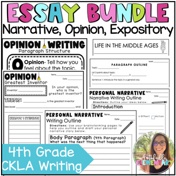 Preview of 4th Grade CKLA Writing Bundle