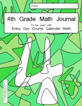 Preview of Calendar Math 4th Grade Math Journal - to be used with Every Day Counts