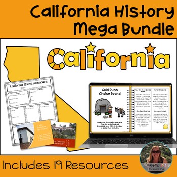 Preview of 4th Grade California Social Studies - California History - Year Long Mega Bundle