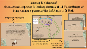 Preview of 4th Grade California Social Studies Gold Rush Routes Game