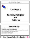 4th Grade- Chapter 5- Go Math Review Packet