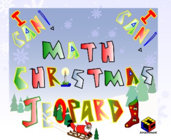 Preview of Christmas Jeopardy:  4th Grade Math (CCS) Numbers/Operations and Fractions
