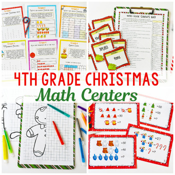 4th Grade Christmas Math Centers By Ashleigh Teachers Pay Teachers