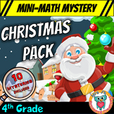 4th Grade Christmas Mini Math Mysteries - Printable & Digi