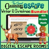 4th Grade Christmas & Winter Math Activities Digital Escap