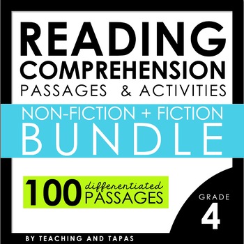 Preview of 4th Grade Close Reading Passages and Activities for Reading Comprehension BUNDLE