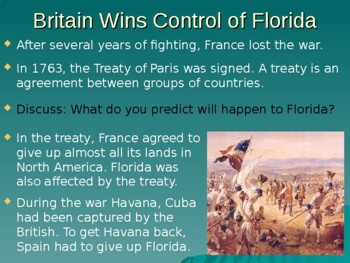 Preview of 4th Grade Colonial Florida Gr 4 History Treaty Control of FL Social Studies SS