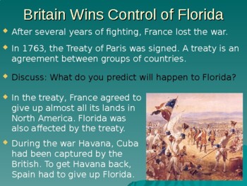 4th Grade Colonial Florida Gr 4 History Treaty Control of FL Social ...