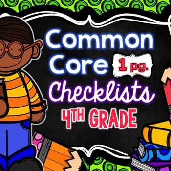 Preview of Common Core Math Checklists - 4th Grade