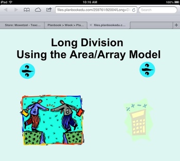 Preview of 4th Grade Common Core Aligned Long Division Using Area Model