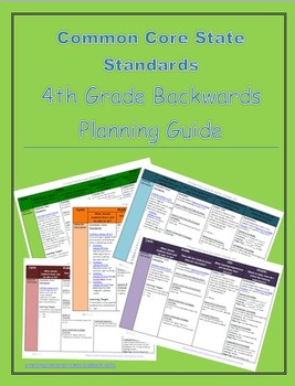 Preview of 4th Grade Common Core Backwards Planning Guide