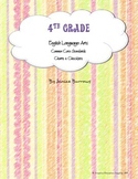 4th Grade Common Core English Language Arts Charts & Checklists
