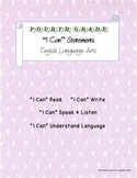 4th Grade Common Core English Language Arts "I Can" Statements