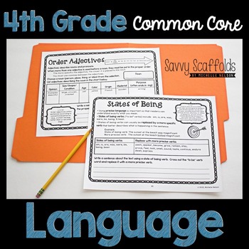 Preview of 4th Grade Language Graphic Organizers for Common Core