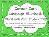 4th Grade Common Core Language/grammar Word Wall/Test Stud