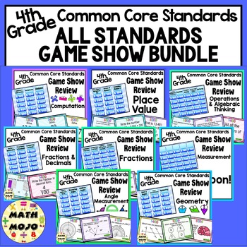 4th Grade Common Core Math All Standards Game Show Growing Bundle By ...