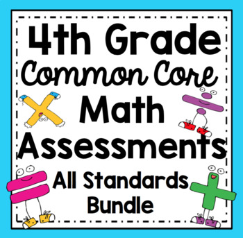 Preview of 4th Grade Math Assessments Standards-Based Math Assessments Bundle