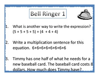 4th Grade Common Core Math Bell Ringers By Resource Girl Tpt