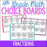 4th Grade Math Choice Boards {Fractions} Google Classroom 
