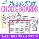 4th Grade Math Choice Boards {Measurement & Geometry} Goog