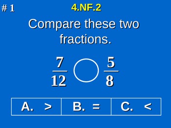 Preview of 4th Grade Common Core Math - Compare Two Fractions 4.NF.2