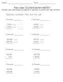 Estimating, Addition and Subtraction Worksheets