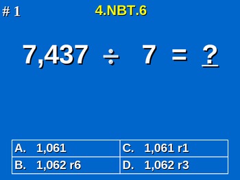 Preview of 4th Grade Common Core Math - Find Whole-Number Quotients and Remainders 4.NBT.6