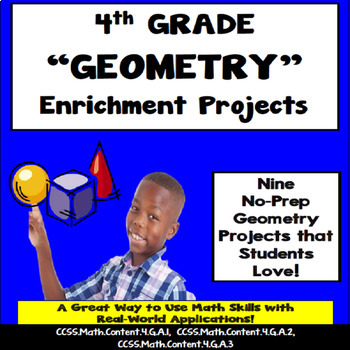 Preview of 4th Grade Geometry Enrichment Projects, Vocabulary Handout!