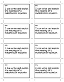 4th Grade Common Core Math I Can Statements for Student Journals