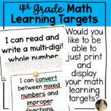 4th Grade Common Core Math Learning Targets