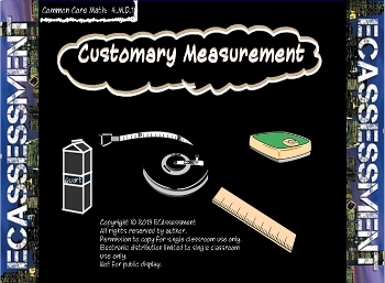 Preview of Customary Measurement (4.MD.1):  Math Lesson