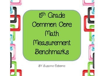 Preview of 4th and 5th Grade Common Core Math Measurement Benchmarks