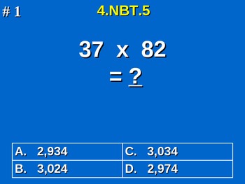 Preview of 4th Grade Common Core Math - Multiply Multi-Digit Whole Numbers 4.NBT.5