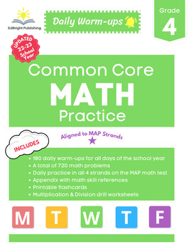Preview of 4th Grade Common Core Math Practice- Warm-ups, Bell Ringers, MAP practice